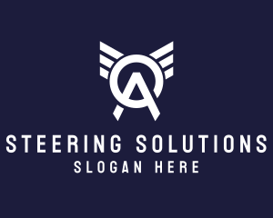 Aviation Wing Letter OA logo design