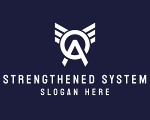 Aviation Wing Letter OA logo design