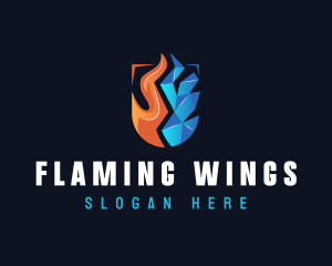 Ventilation Thermal HVAC logo design