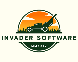 Lawn Mower Landscape Yard Logo