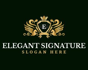 Pegasus Elegant Crest logo design