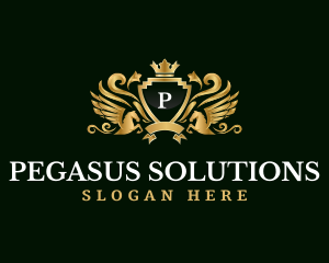 Pegasus Elegant Crest logo design