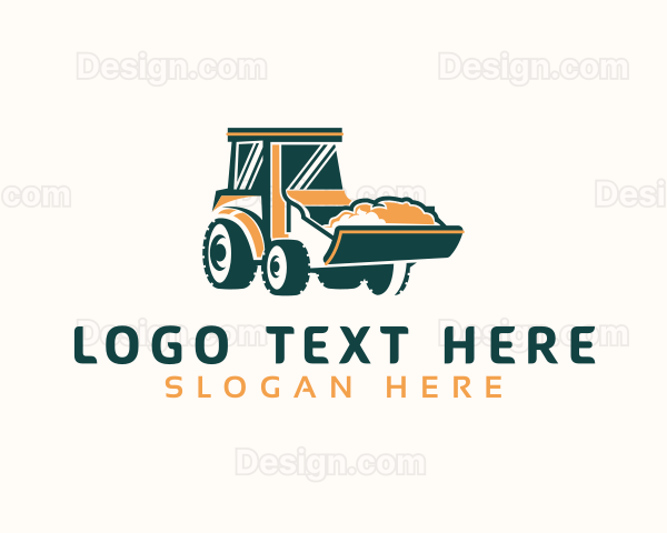 Backhoe Digger Quarry Logo