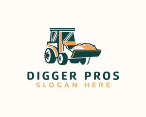 Backhoe Digger Quarry logo design