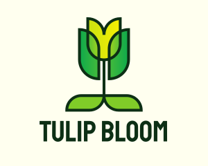 Eco Flower Tulip logo design