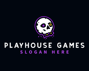 Skull Gaming Player logo design