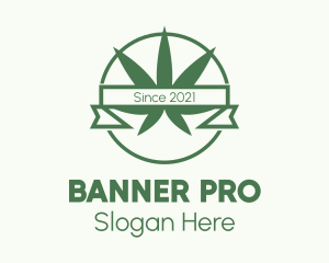 Marijuana Dispensary Banner logo design