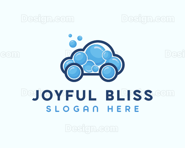 Bubble Cleaning Car Logo