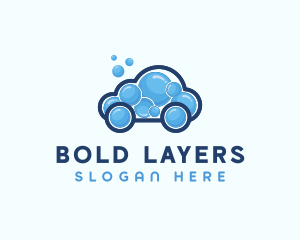 Bubble Cleaning Car  Logo