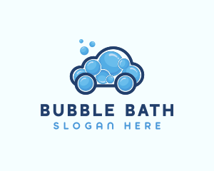 Bubble Cleaning Car  logo design