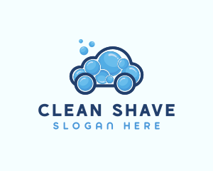 Bubble Cleaning Car  logo design