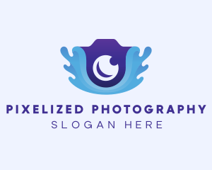 Water Splash Camera logo design