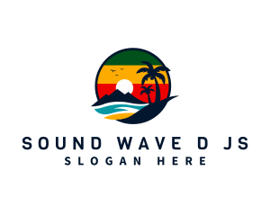 Tropical Beach Jamaica logo design