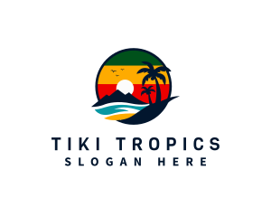 Tropical Beach Jamaica logo design