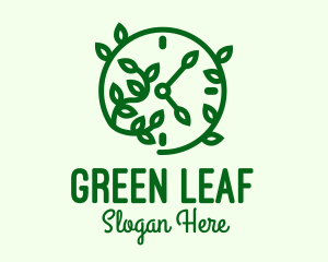 Green Nature Time Clock logo