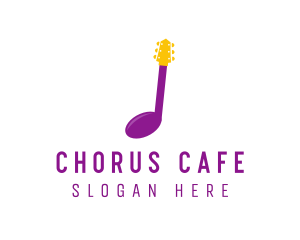 Music Note Guitar logo