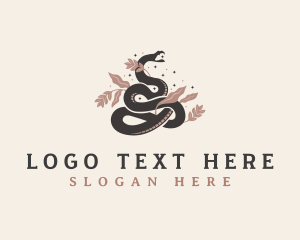 Snake Floral Decorative logo