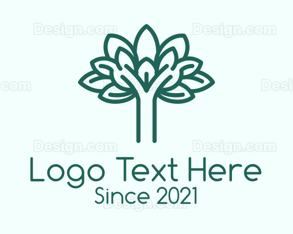 Green Natural Tree Logo