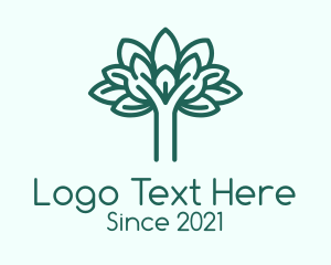 Green Natural Tree logo