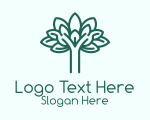 Green Natural Tree Logo