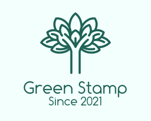 Green Natural Tree logo design