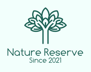 Green Natural Tree logo design