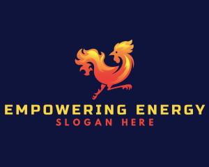 Fire Rooster Chicken logo design