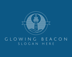 Sea Lighthouse Tower logo design