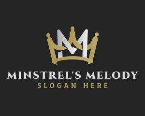 Royal Crown Letter M logo design