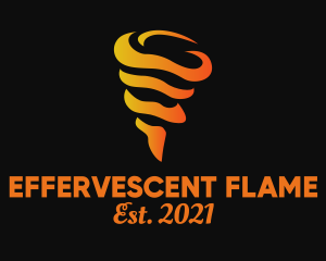 Gradient Tornado Flame  logo design