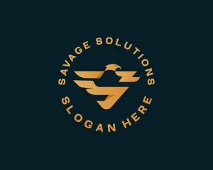 Eagle Wing Aviation Letter S logo design