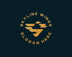 Eagle Wing Aviation Letter S logo design