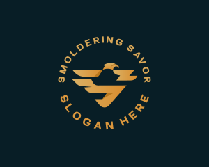 Eagle Wing Aviation Letter S logo design