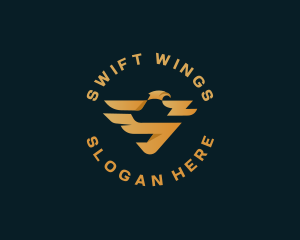 Eagle Wing Aviation Letter S logo design