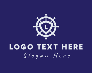 Sailor Wheel Ship Logo