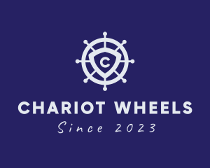 Sailor Wheel Ship logo design