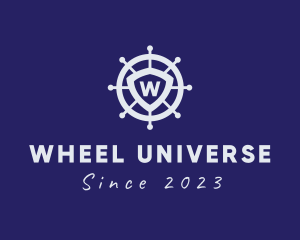 Sailor Wheel Ship logo design