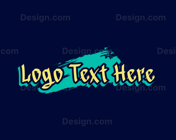 Graffiti Brush Wordmark Logo