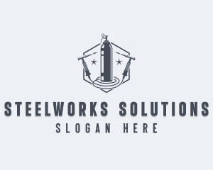 Welding Torch Ironworks logo design