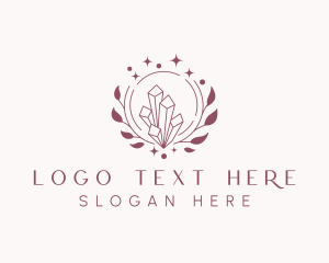 Wreath Gemstone Jewel logo