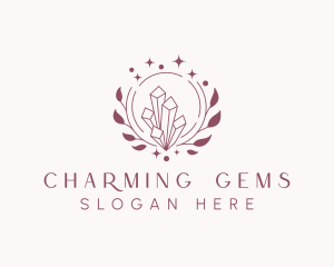 Wreath Gemstone Jewel logo