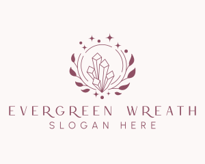 Wreath Gemstone Jewel logo design