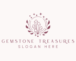 Wreath Gemstone Jewel logo design