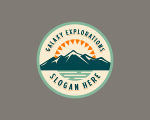 Mountain Lake Campsite logo design