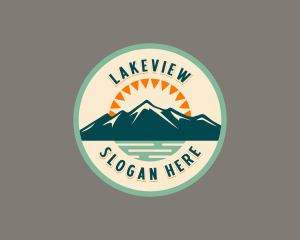 Mountain Lake Campsite logo design