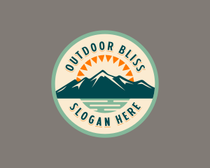 Mountain Lake Campsite logo design