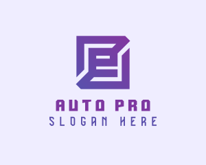 Purple Gaming Letter E logo