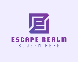 Purple Gaming Letter E logo