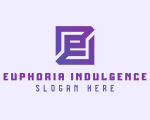Purple Gaming Letter E logo