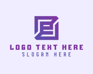 Commercial - Purple Gaming Letter E logo design
